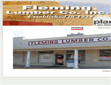 Tablet Screenshot of fleminglumberco.com